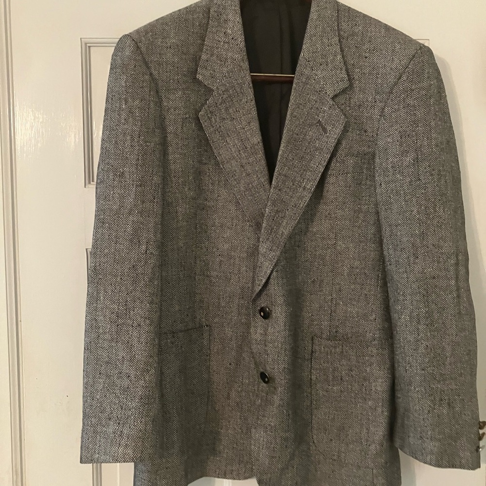 Silk Herringbone Blazer Sports Jacket